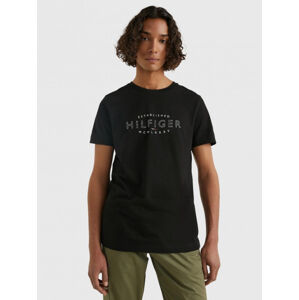Tommy Hilfiger pánské černé tričko  - XXL (BDS)